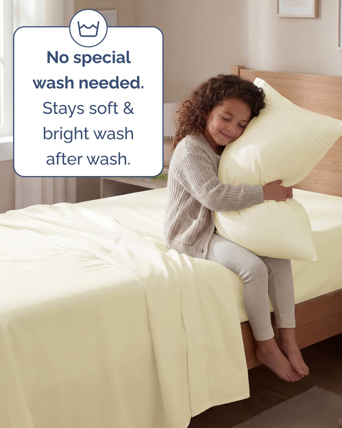 Comfy Twin Size 3-Piece Sheet Set | Breathable & Cooling Hotel Luxury Bedding - Ultra-Soft, Deep Pockets, Off White