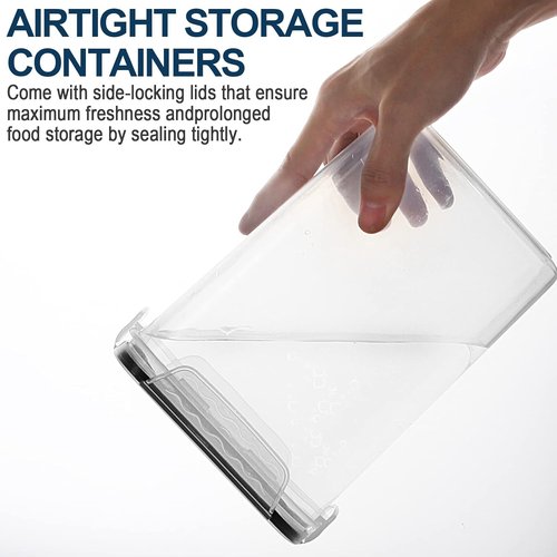 MCIRCO Airtight Food Storage Containers - 25-Piece Set for Kitchen Organization | Includes Lids, Labels & Measuring Cups