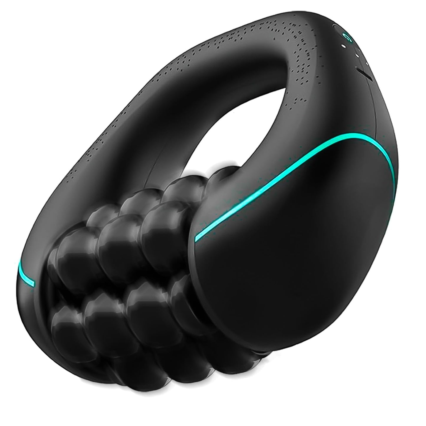 bunoju Electric Rolling Percussive Massager - 3-Speed Spin Deep Tissue Muscle Relief, Cellulite Remover Body Sculpting Tool for Back Shoulders Legs Calves Neck Post-Workout Recovery (Black)