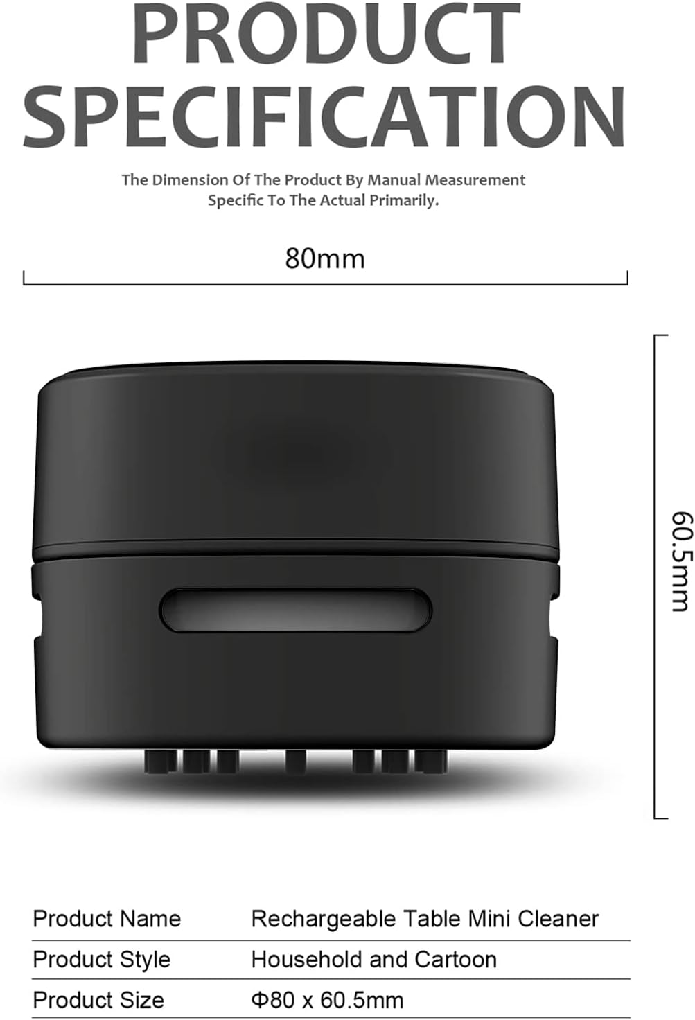 400 mins,360 ODISTAR Desktop Vacuum Cleaner, Mini Table dust Sweeper Energy Saving,High Endurance up to Rotatable