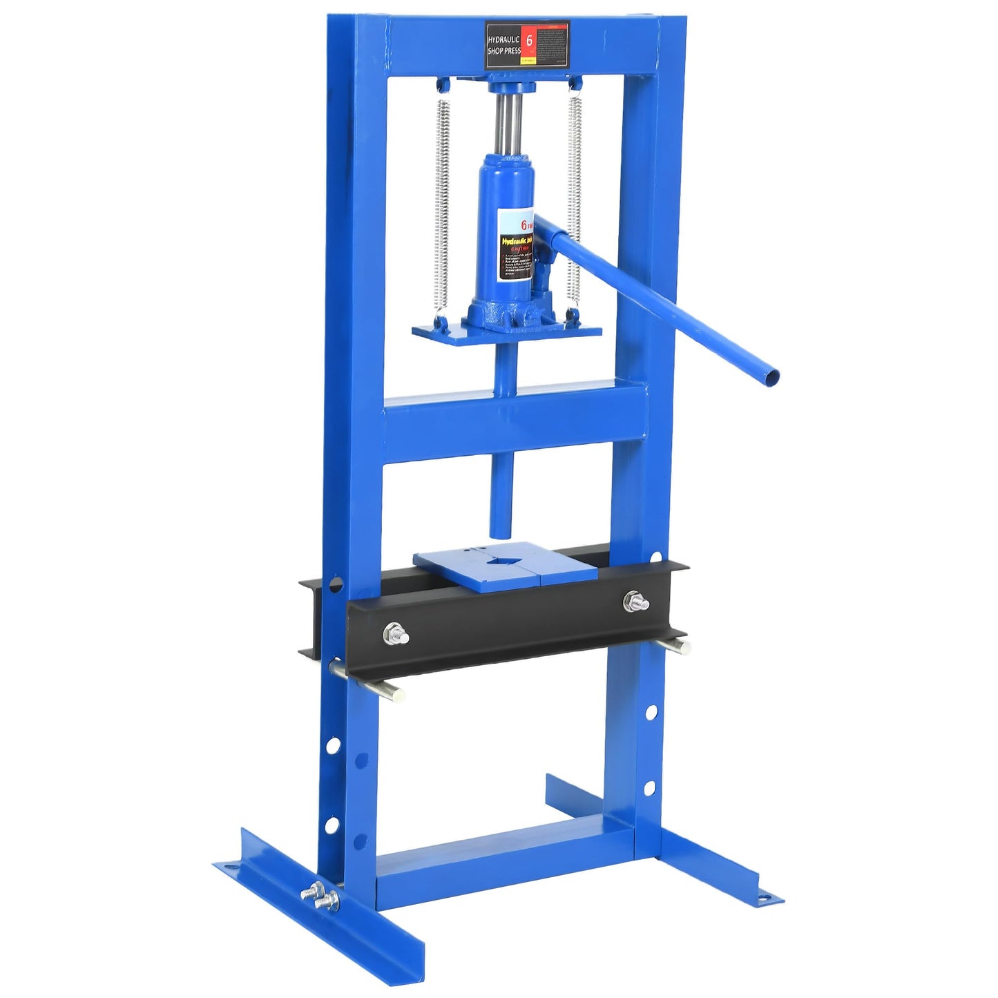 GarveeTech 6 Ton Hydraulic Press, Heavy-Duty Adjustable h-Frame Garage Floor Shop Press with Stamping Plates to Straighten Bend or Press Parts, for Straightening/Automotive Repair/Garage Use