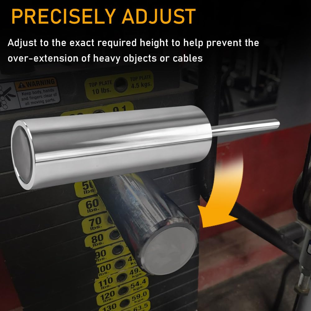Disjest Weight Stack Pin Extender for Gym Cable Machine, 3/8" (10mm) Extension Pin, Allows Additional Olympic Weight Plates, Made of Durable Steel, Replacement Gym Equipment Accessory,Ø 10 mm × 6"