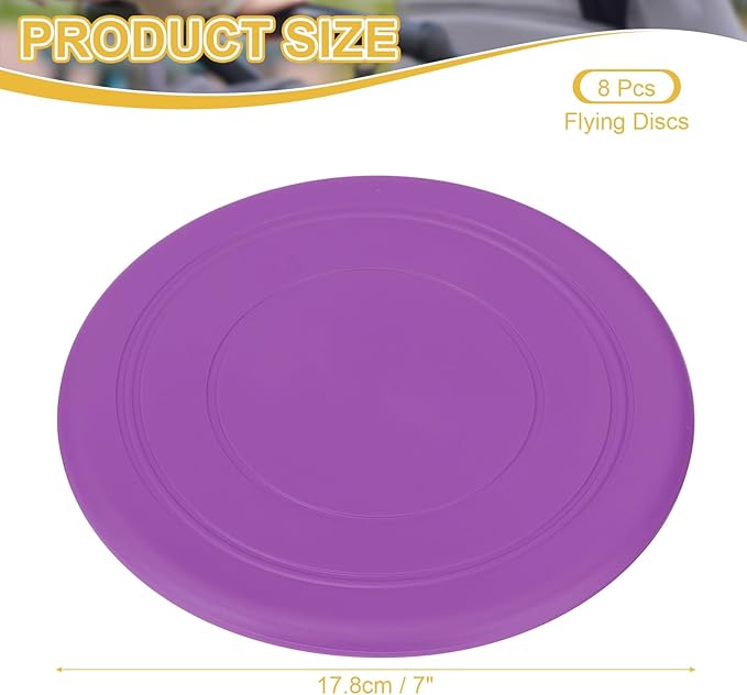 PATIKIL Flying Disc Soft Silicone Colorful Flying Disk Flyer for Outdoor Sports Lawn
