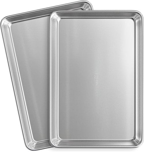 JoyTable Aluminum Baking Sheet Set - Non-Stick Quarter Sheet Pan for Baking & Roasting | 9 x 13 Inches