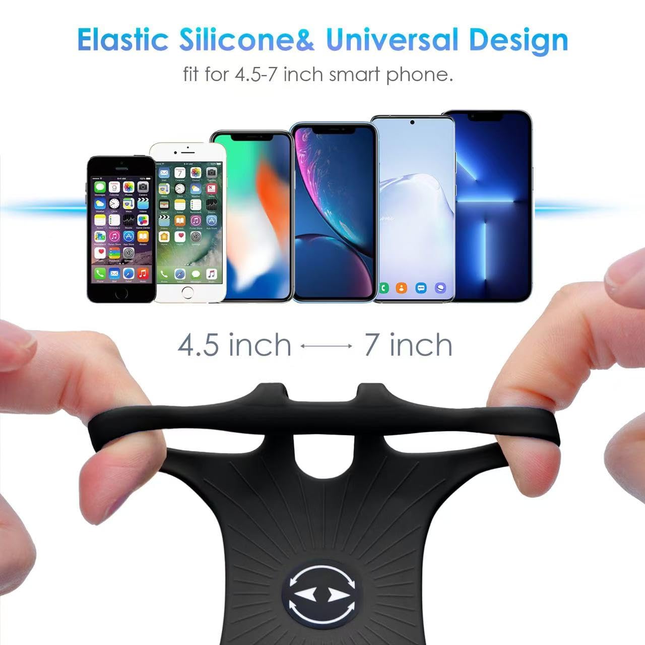 Cikyner Running Armband, 3 in 1 360° Rotatable & Detachable Sports/Bicycle Phone Holder for 4.5-7'' Smartphones, Ideal for Gym, Jogging, Hiking