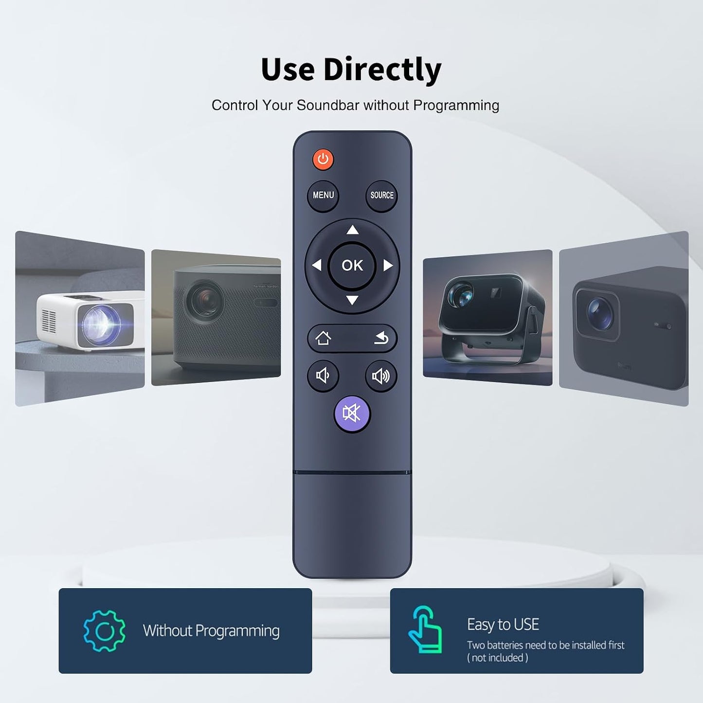 Snrigw S27 Replacement Remote Control for WiMiUS Projector Compatible with Model Portable Movie Projectors