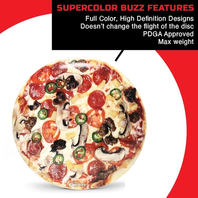 Discraft ESP Buzzz Supercolor Midrange Disc Golf Disc - Custom Design Discraft Discs - Straight Flying and Great for All Skill Levels - Free Mini Marker Included