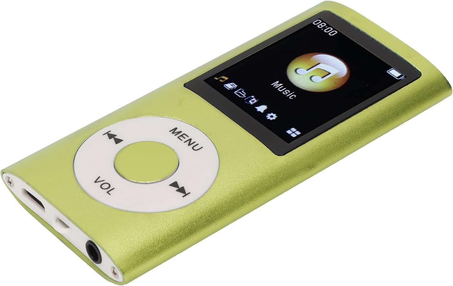 VELATEMOR MP3 8H MP3 1.8 Inch MP3 Portable Music Player, Playtime Mini Player, Lossless Sound Slim LCD Screen Portable