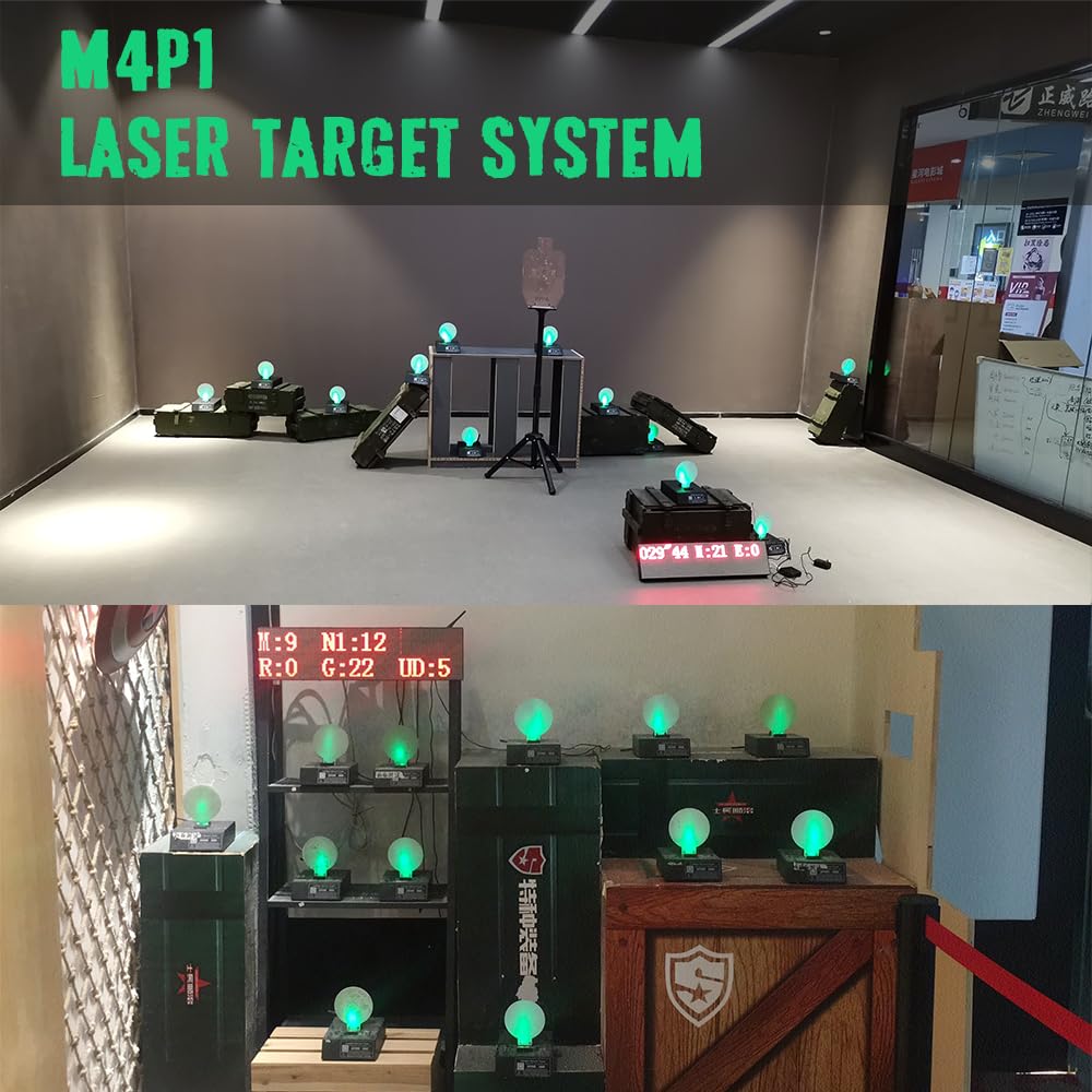 Dry Fire Laser Training System, Laser Target with 9mm Laser Tube for Dry Fire Shooting, Laser Firearm Training System for Competitions