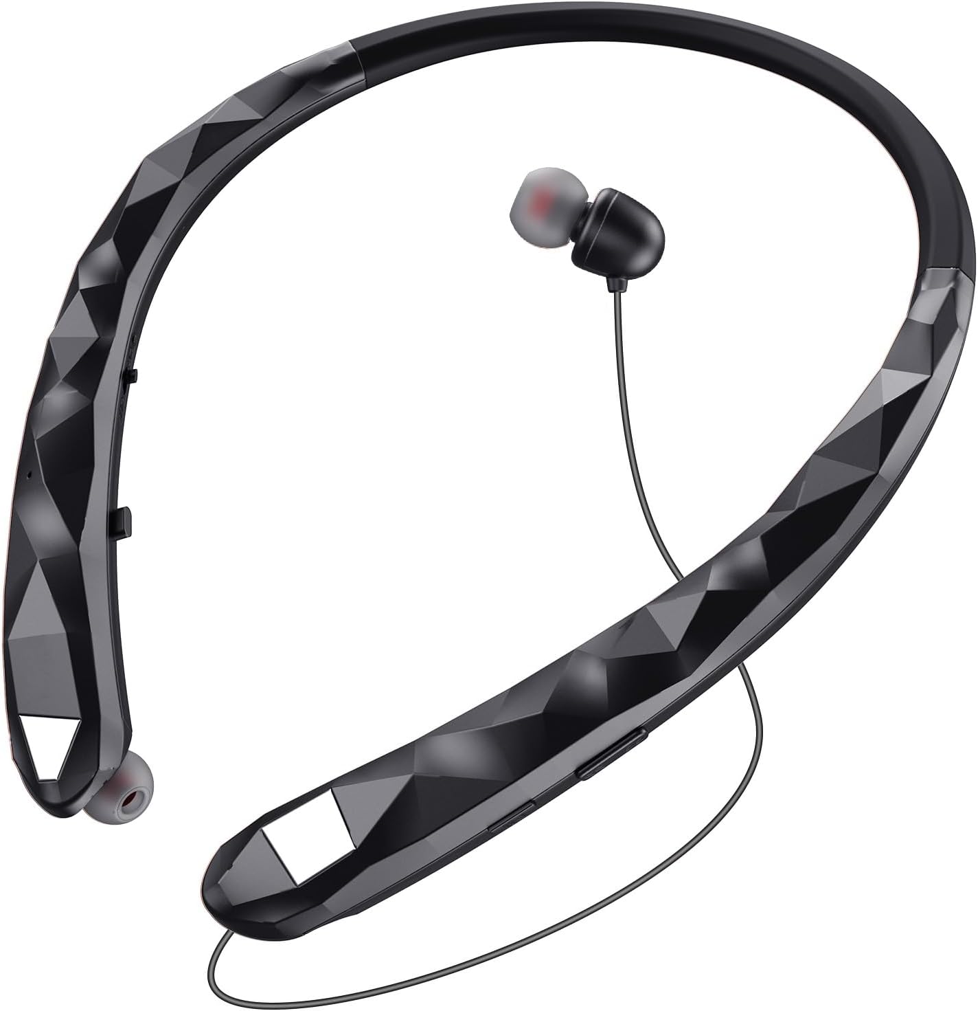 Finpola 5.3 IPX5 18H Neckband Bluetooth Headphones, Retractable Headphone Bluetooth & Waterproof, Neckband Headphones