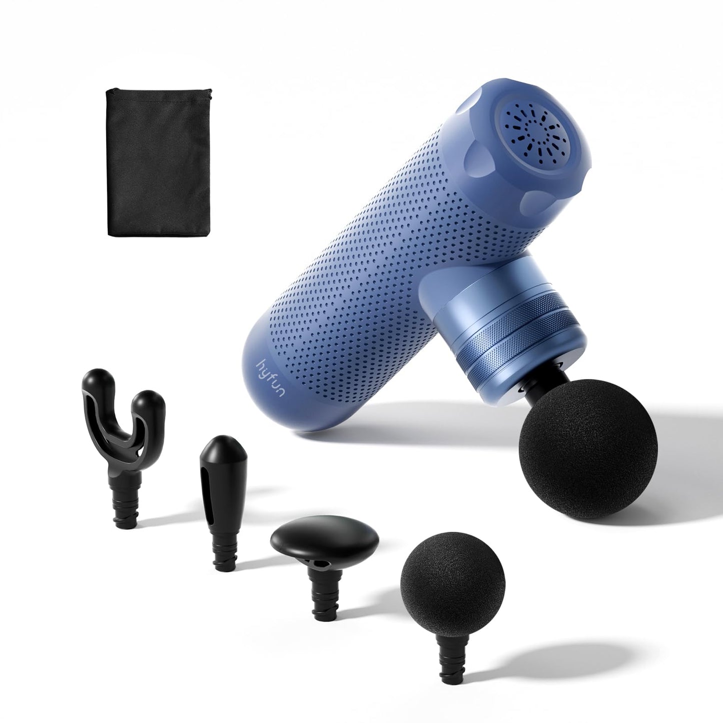 HYFUN N1 Super Mini Massage Gun, Ultra-Compact Deep Tissue Massage Gun, Portable Travel Handheld Massager, Men & Women Muscle Recovery, Percussion Massager Quiet for Home, Gym, Office, Blue