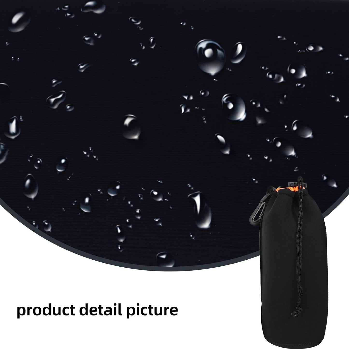 BESPORTBLE Neoprene Camera Lens Pouch with Buckle Shockproof Protective Case for DSLR and Mirrorless Lenses Lightweight