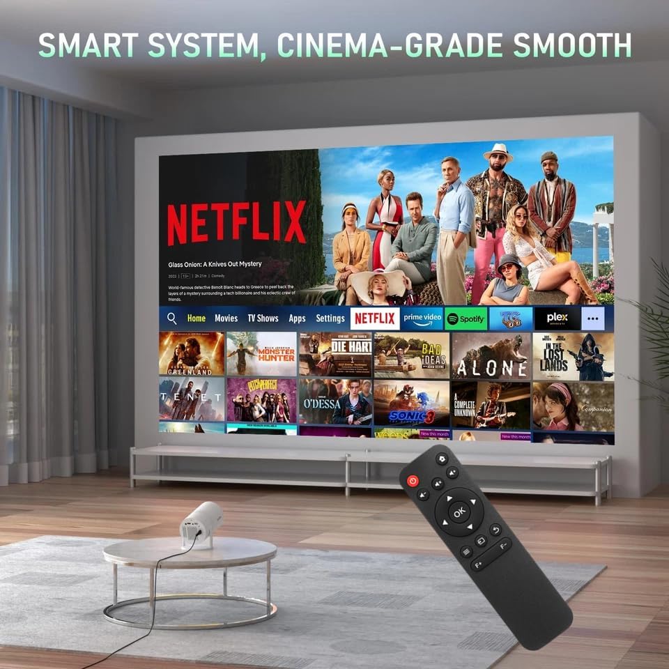 AWO X3 1080P Replacement Remote Control Compatible for XuanPad Full HD Portable Mini Movie Projector
