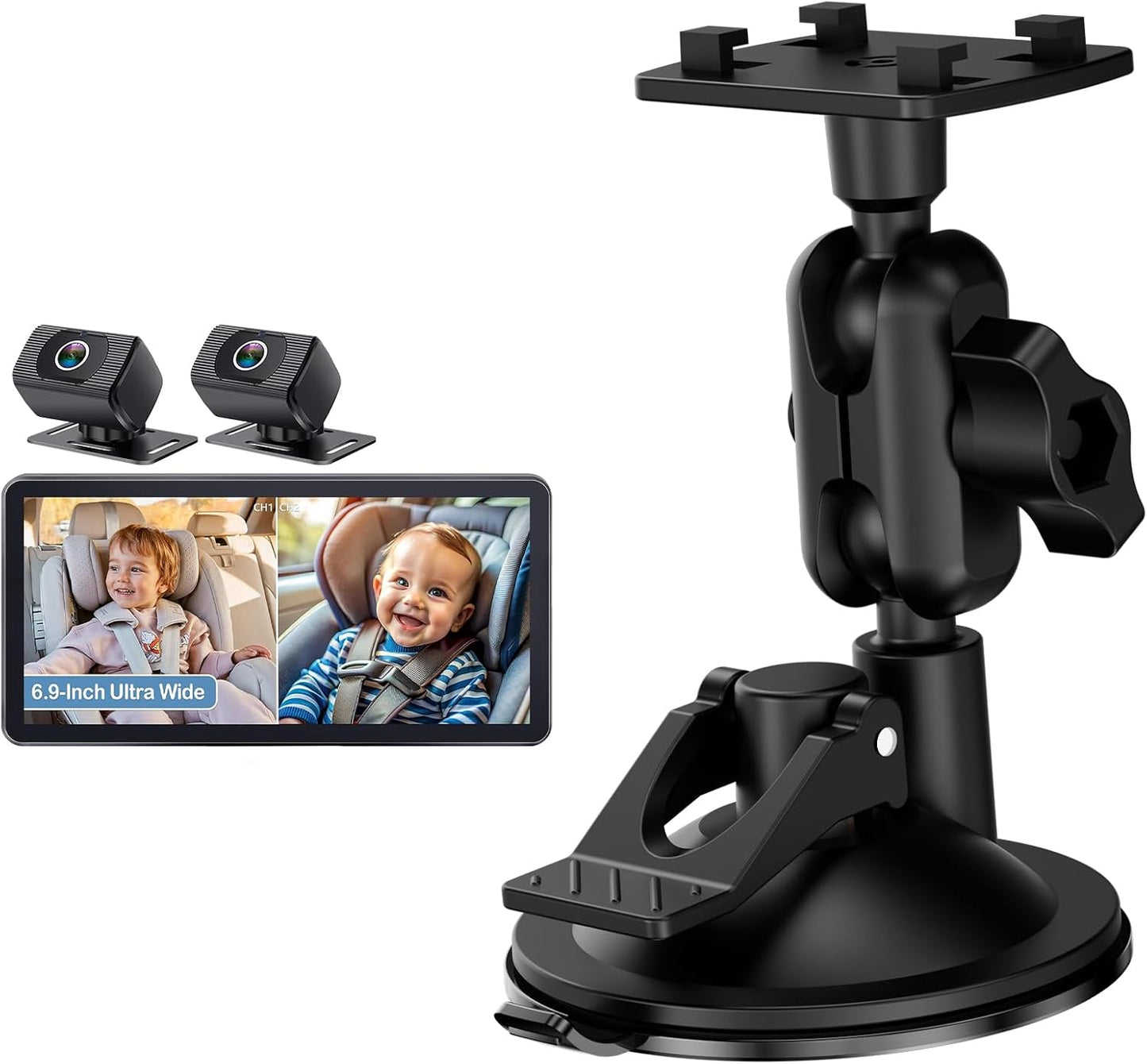 Yakry Y13 6.9 inch Y13 Windshield Suction Cup Mount Bracket for Display Monitor of Baby Car Camera Compatible