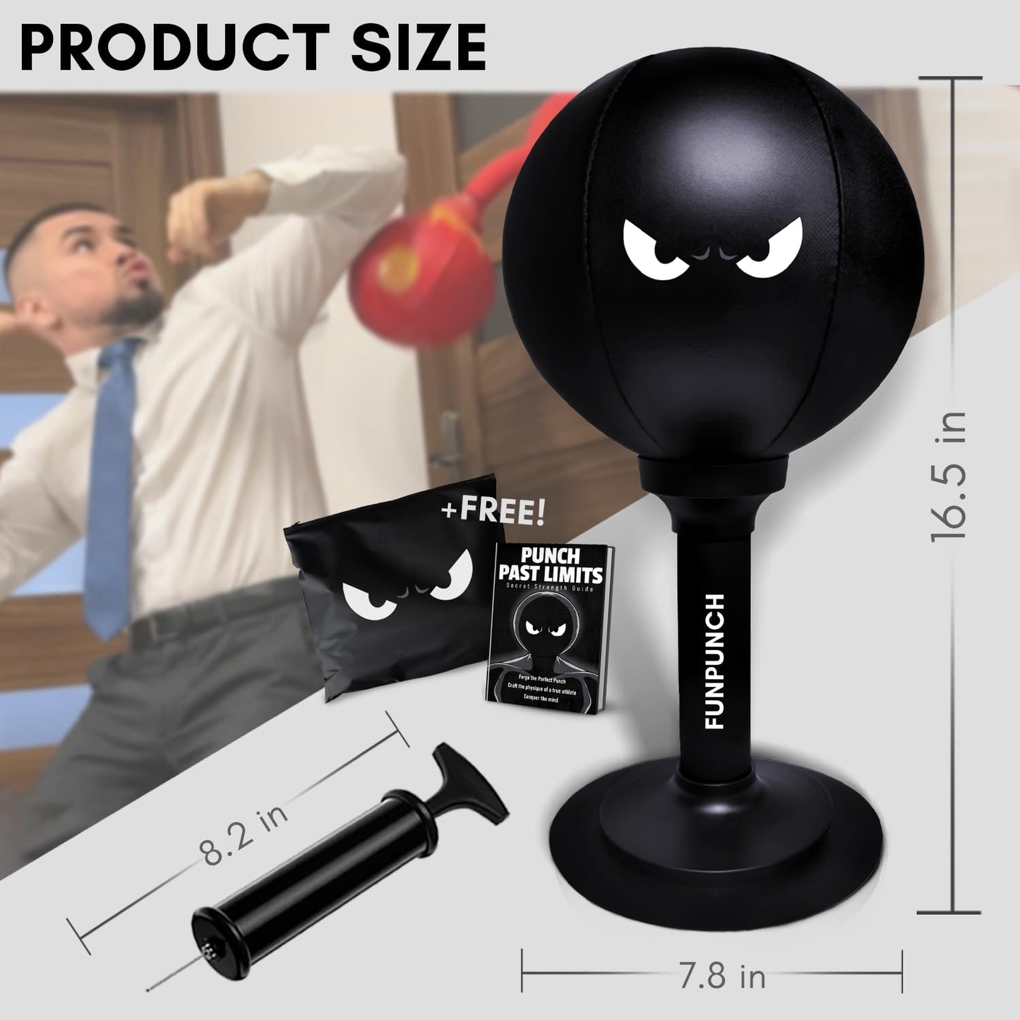 FUNPUNCH Rage Bag, Desktop Punching Bag | Desk Punching Bag Stress Relief, Fun Punch Rage Bag by Fun Punch Punching Bags