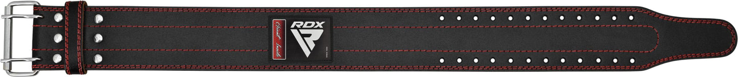 RDX Weight Lifting Belt for Men Women, IPL USPA Approved, 6mm Thick 100% Leather, 4” Powerlifting Back Support, Squat Deadlift Bodybuilding Exercise Fitness Gym Workout Strength Training up to 700 LBS