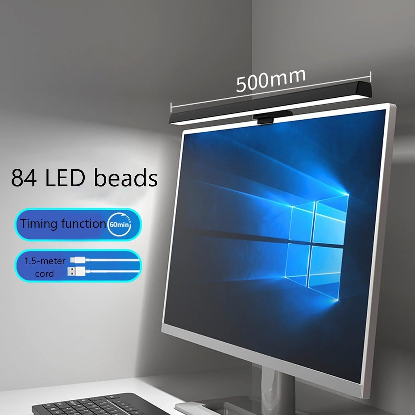 BLYGACN Dimming Computer Monitor Lamp, Screen Monitor Light Bar for Eye Caring, Screen Monitor Light Bar with Backlight