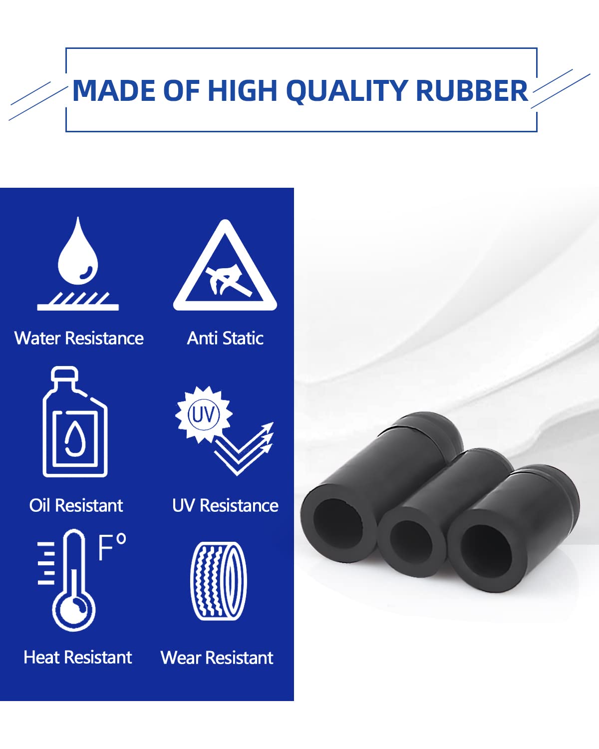 Rubber Vacuum Caps Plug Kit, 63 PCS Assorted Vacuum Plugs Hose End Caps Assortment Kit for Carburetor, Manifold, Automotive 3/16'' 5/16" 7/32" 1/4" 5/32'' 3/8'' 1/8“