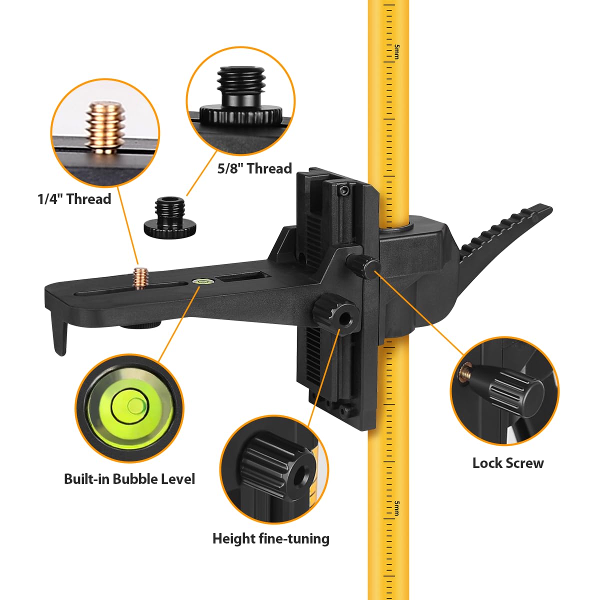 Takamine 16 Lines Green Laser Level Pro with Adjustable Telescoping Pole and an Extra Li-Ion Battery.