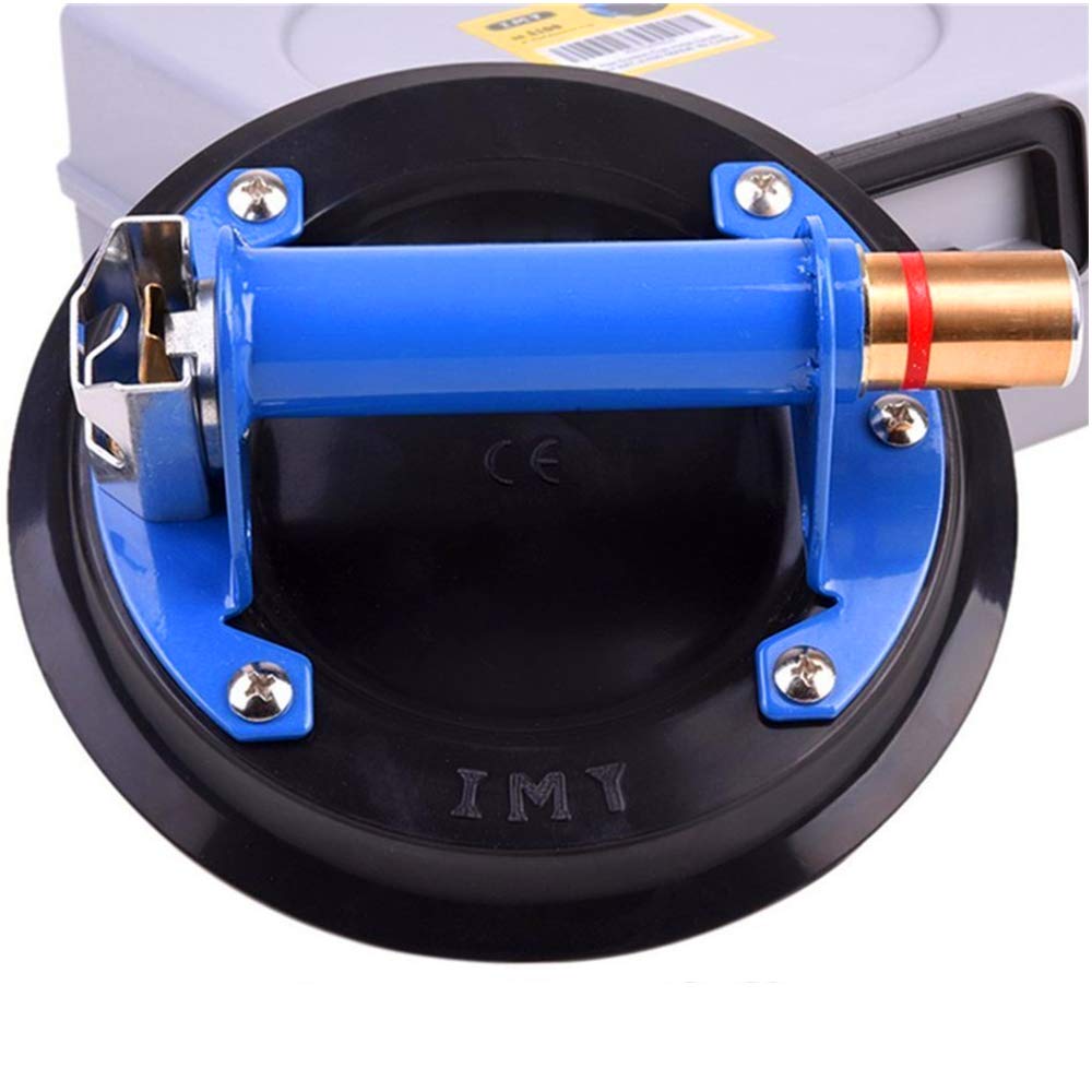 IMT 8" Metal Suction Cup for Glass, Vacuum Pump Suction Cups to Lift Large Glass, with Metal Handle and Brass Pump, 265lbs Load Capacity