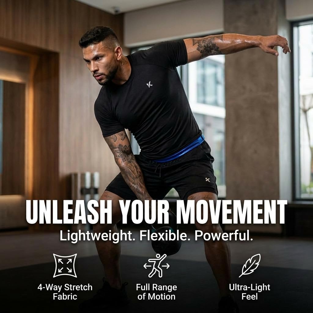 Kewlioo Sauna Shirt for Men – Heat-Trapping Sweat Vest for Working Out, Compression Fit, Flexible Polyester & Spandex, Ideal for Gym, Cardio, Running & Daily Wear