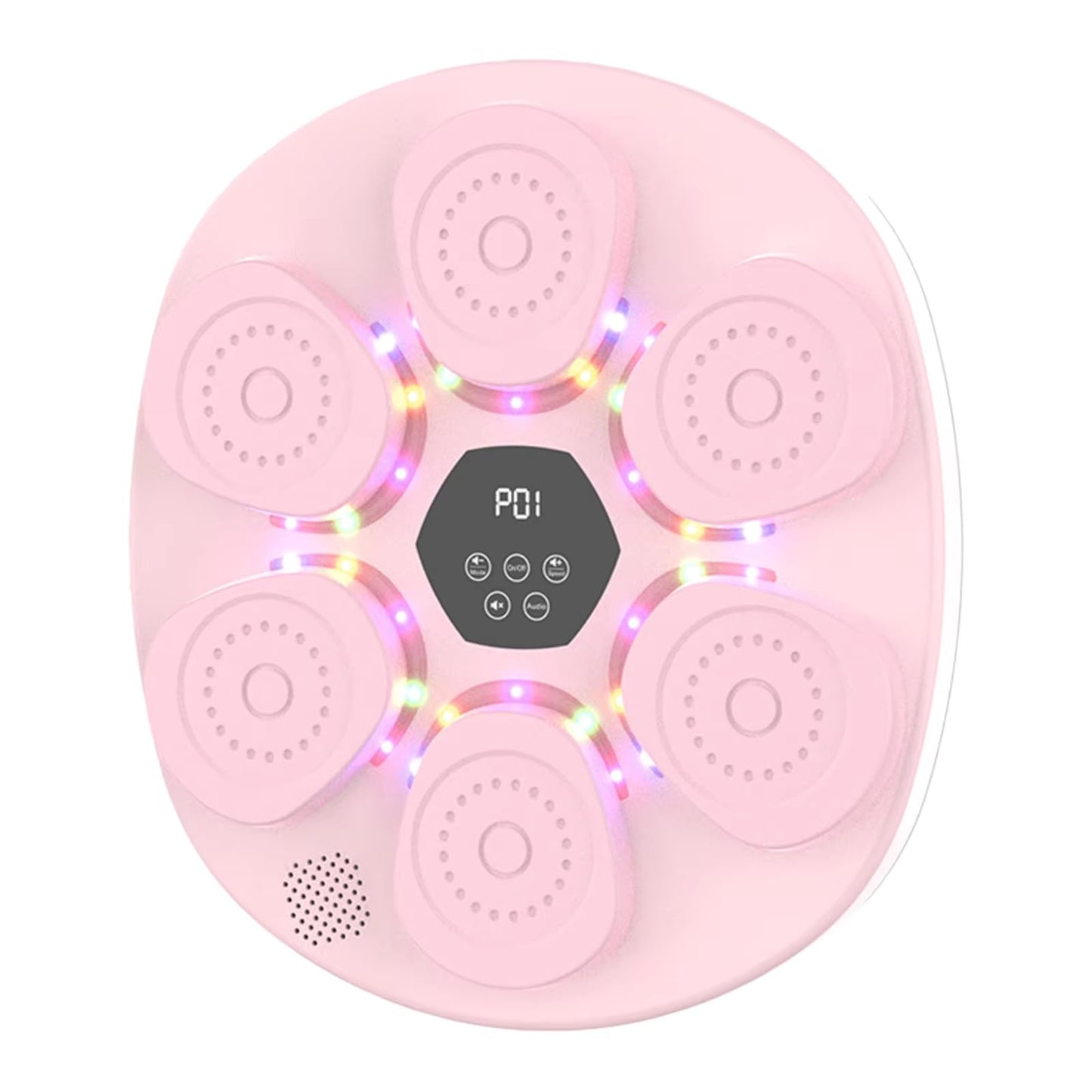 SJSSSJ Music Boxing Machine, Music Workout Punching Machine BT Wall Mounted Interactive Trainer Equipment Target RGB Light for