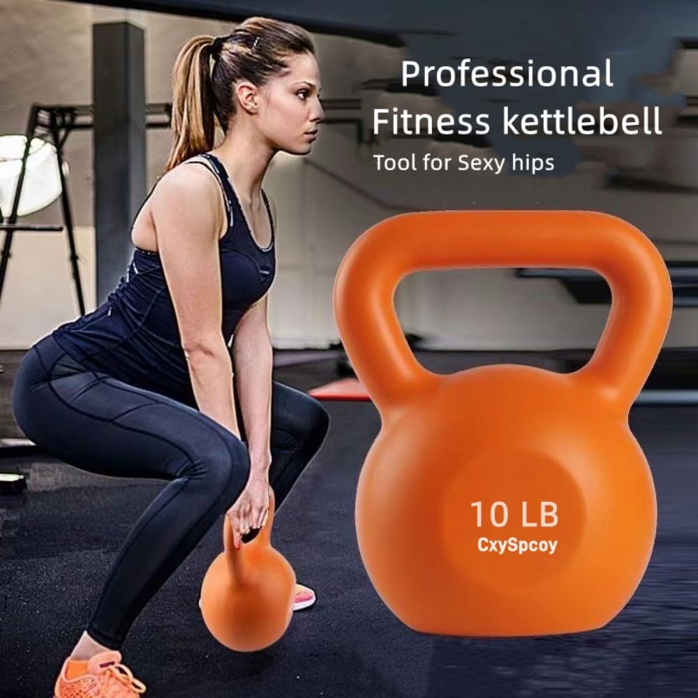 CxySpcoy Kettlebell Grip Professional Grade 10lb 4.5kg for Women and Men Push up Bodybuilding Weightlifting Fitness Exercise Repetition Full Body Workout Home Gym Strength Competition Training Anti-slip Handle