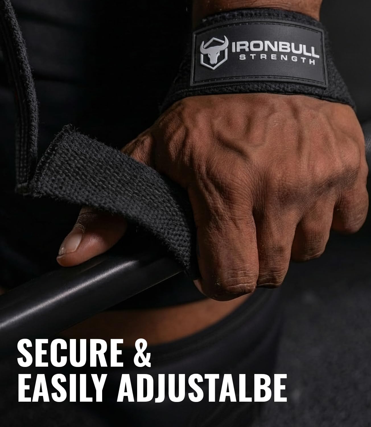 Lifting Wrist Straps for Weightlifting (1 Pair) – Padded Lifting Straps for Deadlifts, Powerlifting, Strength Training & Bodybuilding – Gym Straps for Men & Women (Black V2)