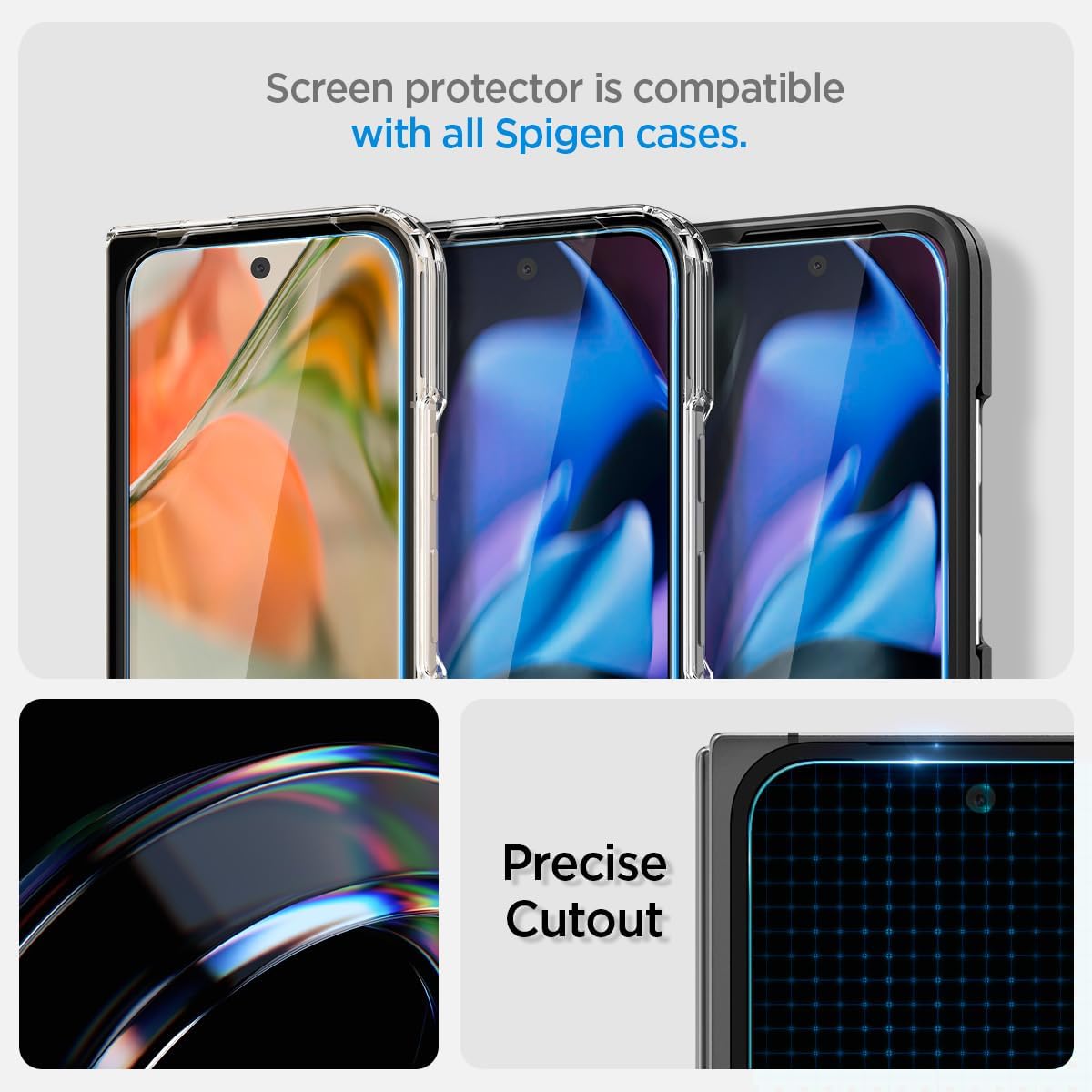 9 2 Pack Spigen Tempered Glass Screen Protector [GlasTR EZ FIT] designed for Pixel Pro Fold