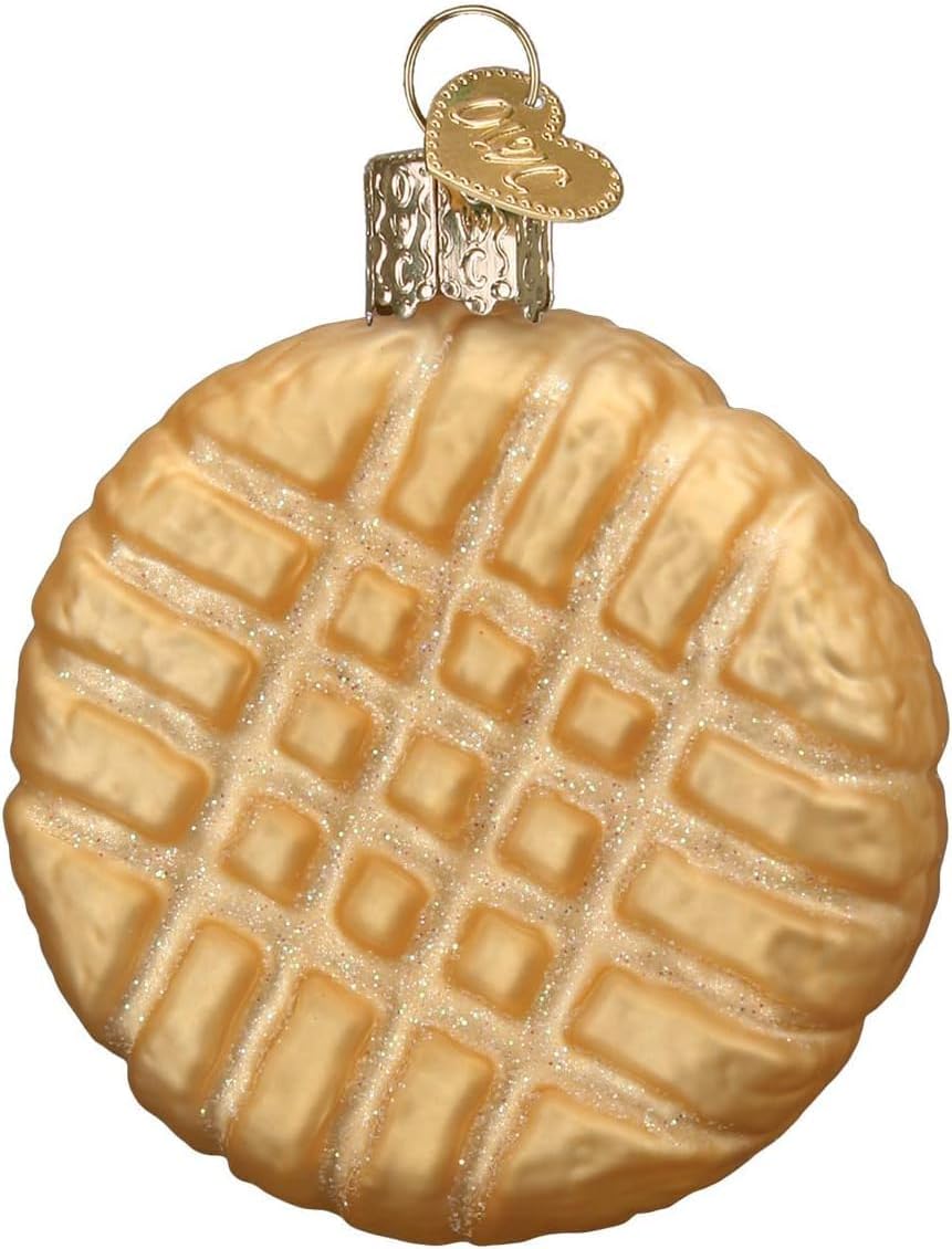 Old World Christmas Peanut Butter Cookie Ornament - Handcrafted Glass Blown Holiday Decoration