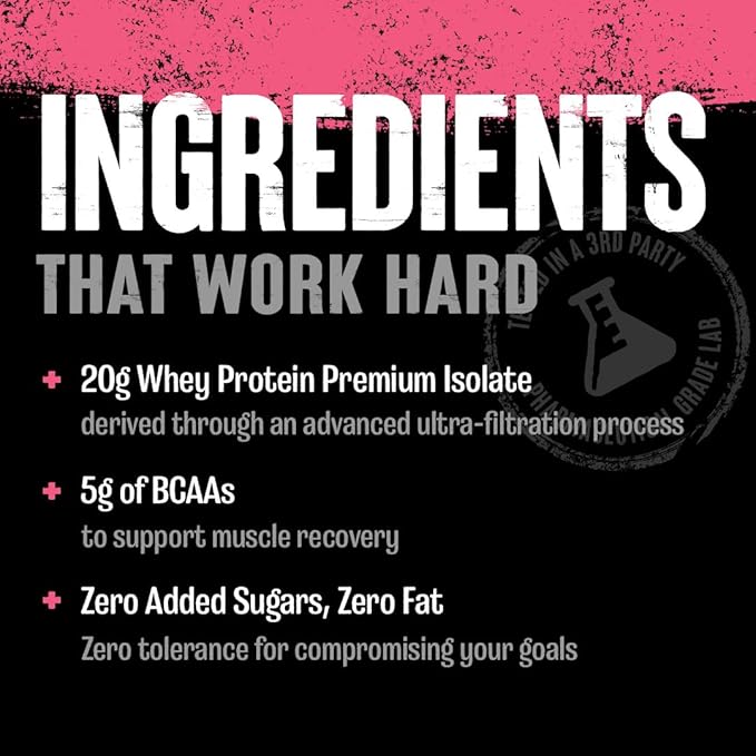 Clear Whey Isolate Protein Powder - Easy to Digest and Mix, 5g BCAA, Deliciously Juicy, Refreshing Anytime Drink for Men and Women, Watermelon Limeade 500g (20 Servings)