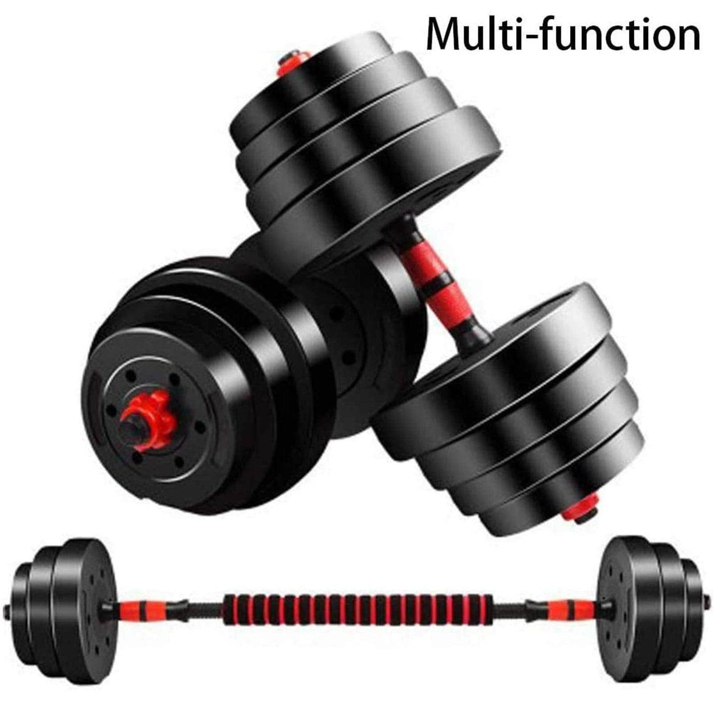 Detetap Dumbbell Bars Adjustable Dumbbell Weight Set Barbell Lifting - 2 x 15.74in Bars and 1 x 15.74in Connecting Rods for Gym Home 1