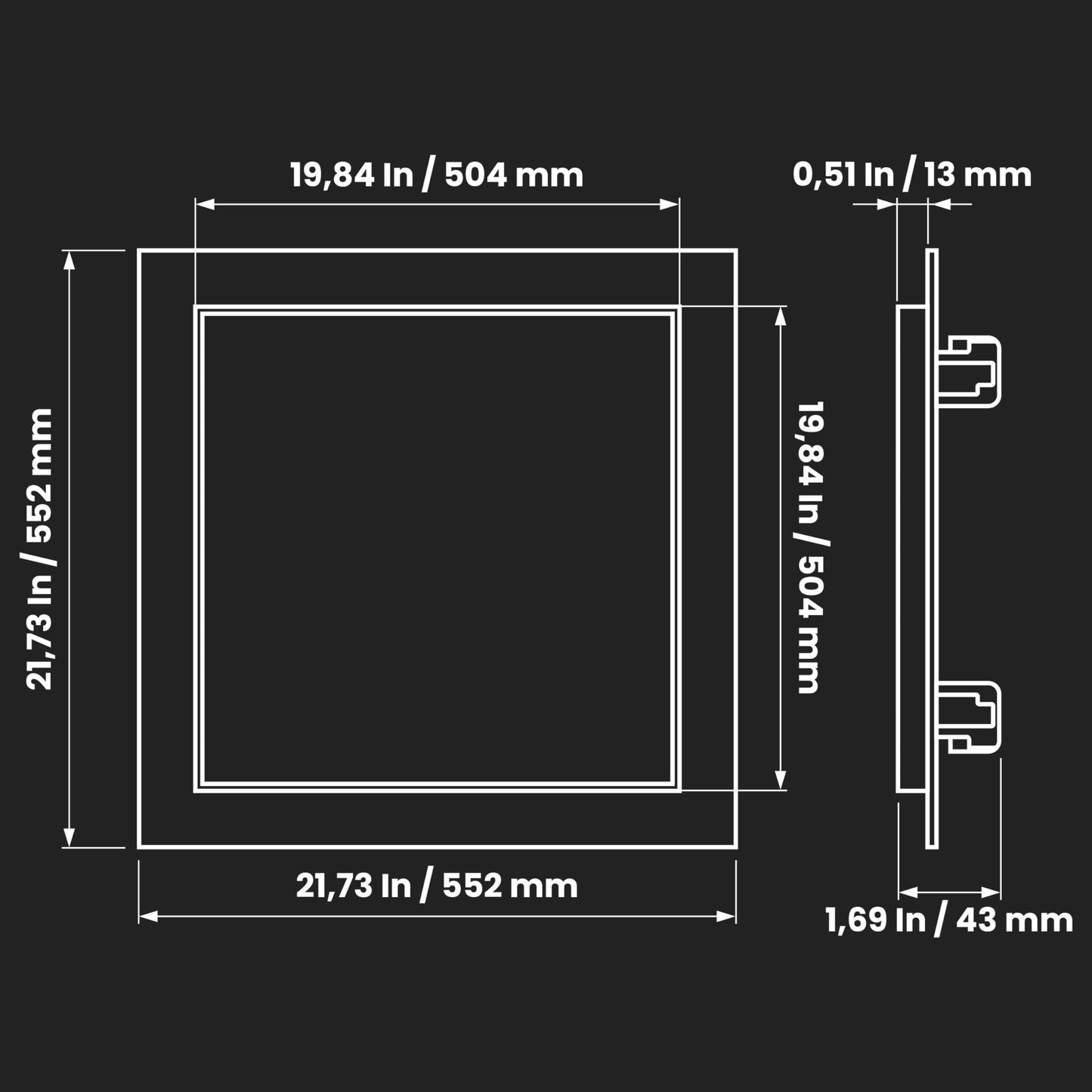 Repa Market 20 x 20 Inch Access Panel for Drywall with Aluminum Frame/Wall Hole Cover/Access Door Panel with Click Function – Heavy-Duty Service Hatch for Plumbing, Electrical, HVAC Access Door