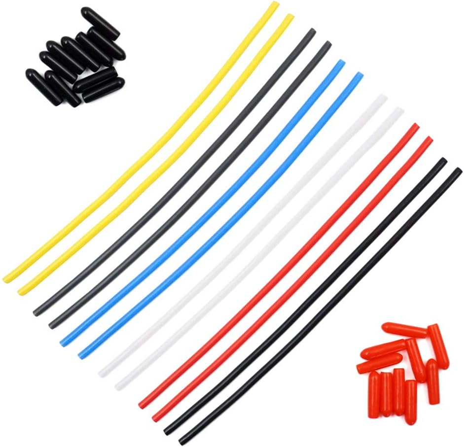 elechawk 12pcs X4R X4RSB Plastic Protection Antenna Tube with Caps for RC Cars FPV Drone Receiver Antenna Frsky XM+