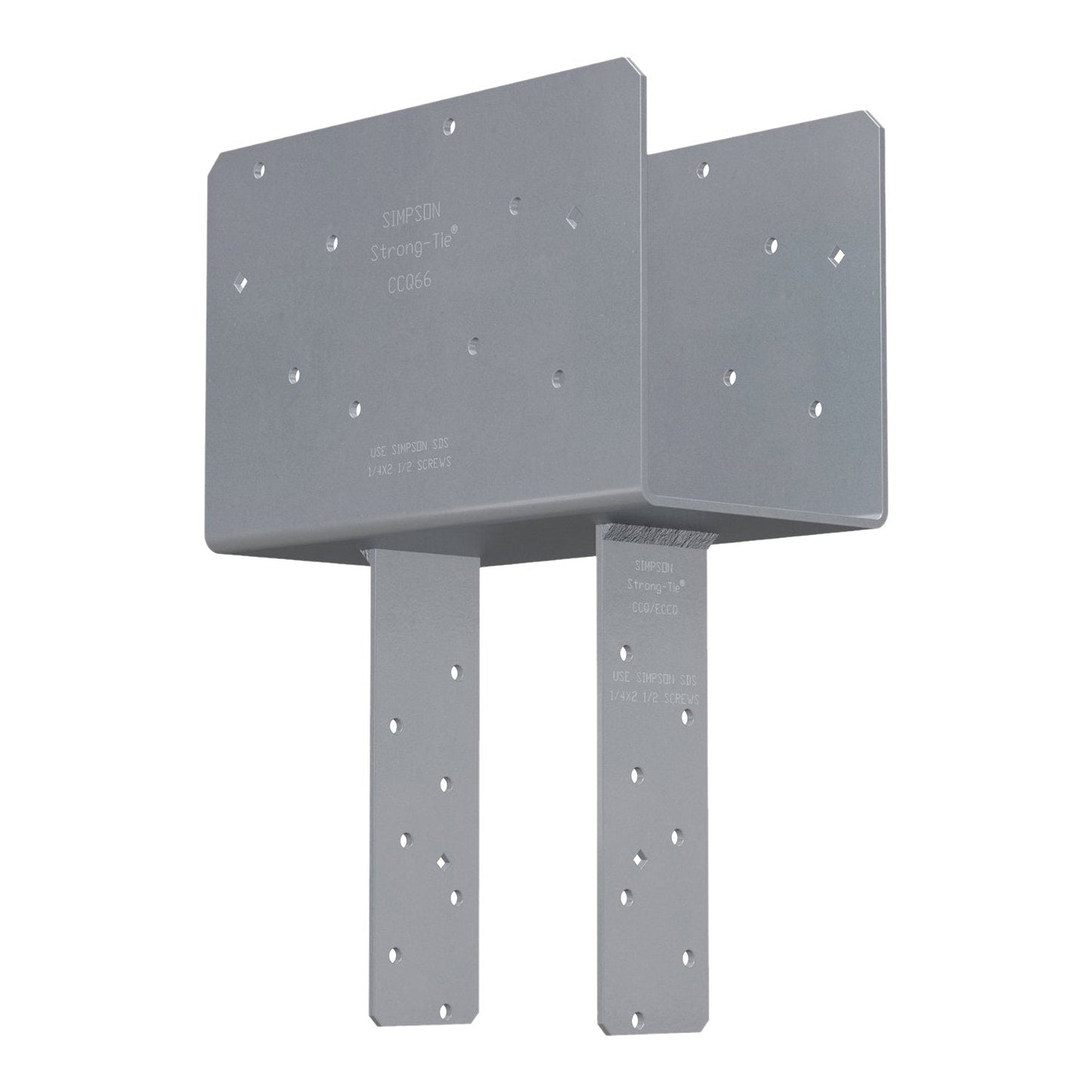 Simpson Strong-Tie CCQ66SDS2.5-3 Column Cap - 7-Gauge Steel 6x6 with SDS Screws, 3 Pack