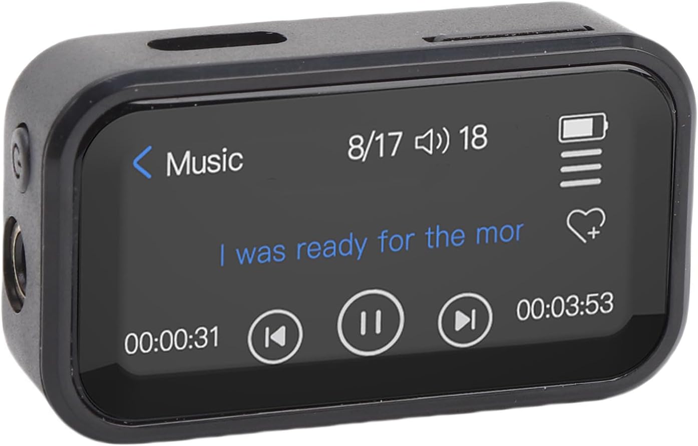 YUEHISY MP3 5.3, 32GB 1.47" Player with Bluetooth Portable Music Player with Back Clip, Lossless HiFi Sound