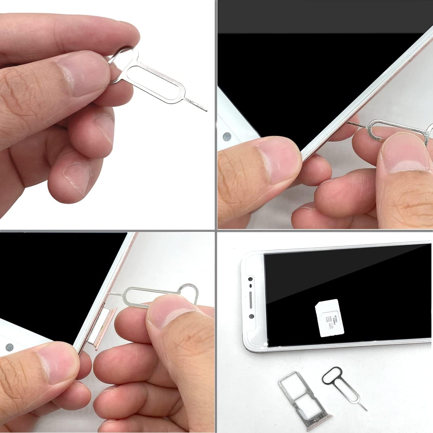 AYWFEY 16 Pieces SIM Card Removal Openning Tool Tray Eject Pins Needle Opener Ejector Compatible with All iPhone Apple