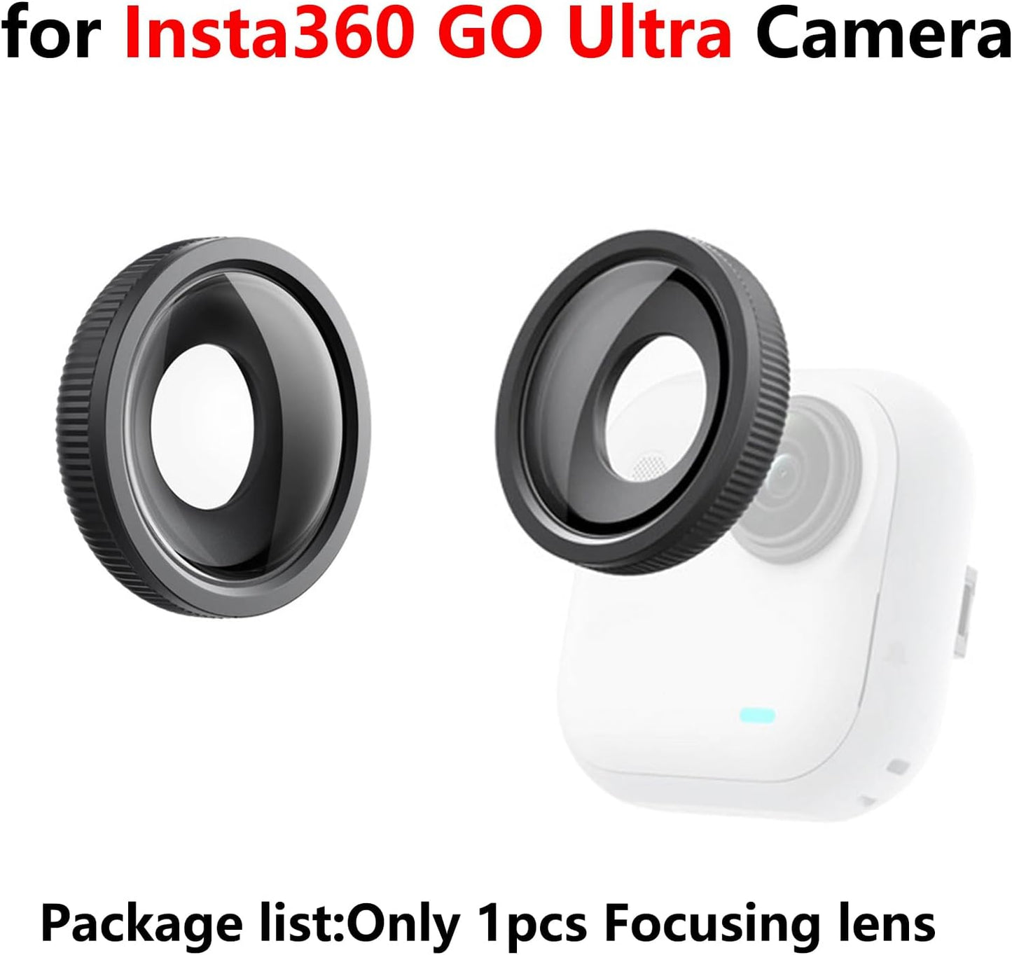 ZLiT Insta360 Focusing Lens for GO Ultra Camera Macro Lens Kit (Black)
