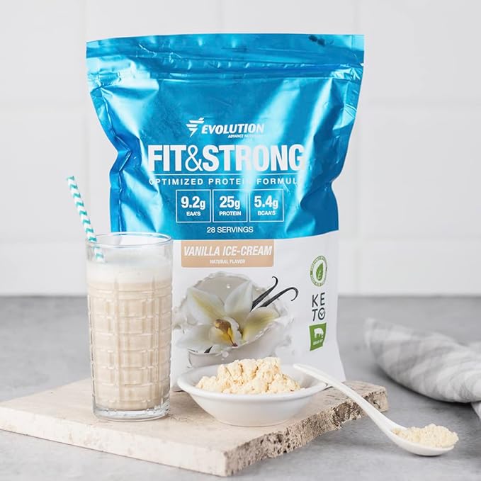 Evolution Advance Nutrition Fit & Strong - Pure Whey Protein Powder with BCAA, 100% Grass-Fed, Quick Absorbing and Fast Digesting for Optimal Muscle Recovery, Natural Flavor ??2 Pounds (Vanilla)