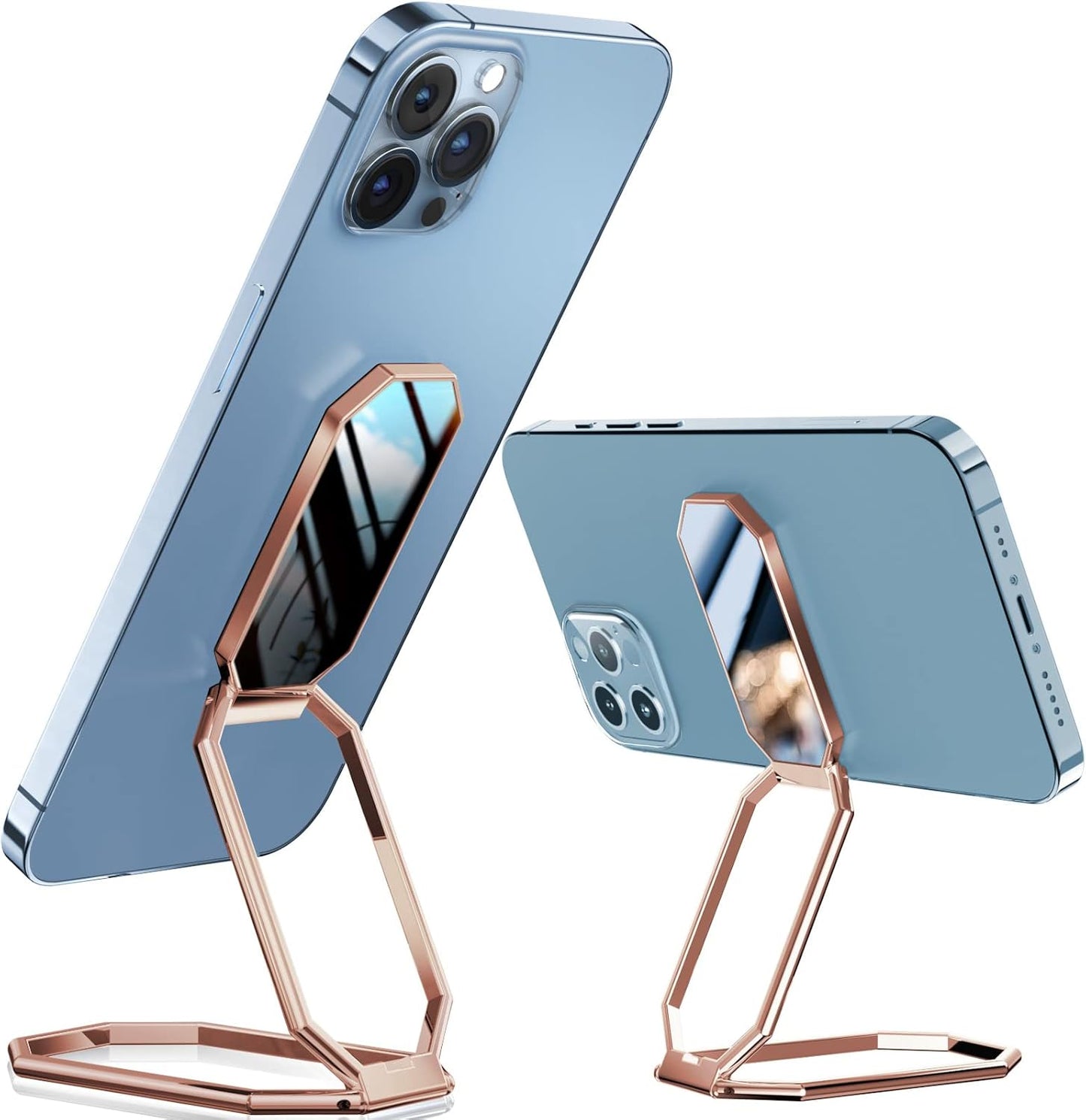 A-LuGei 360 & Phone Kickstand Ring Holder, Magnetic Cell Phone Grips, Phone Stand for Desk, Adhesive Phone Holder