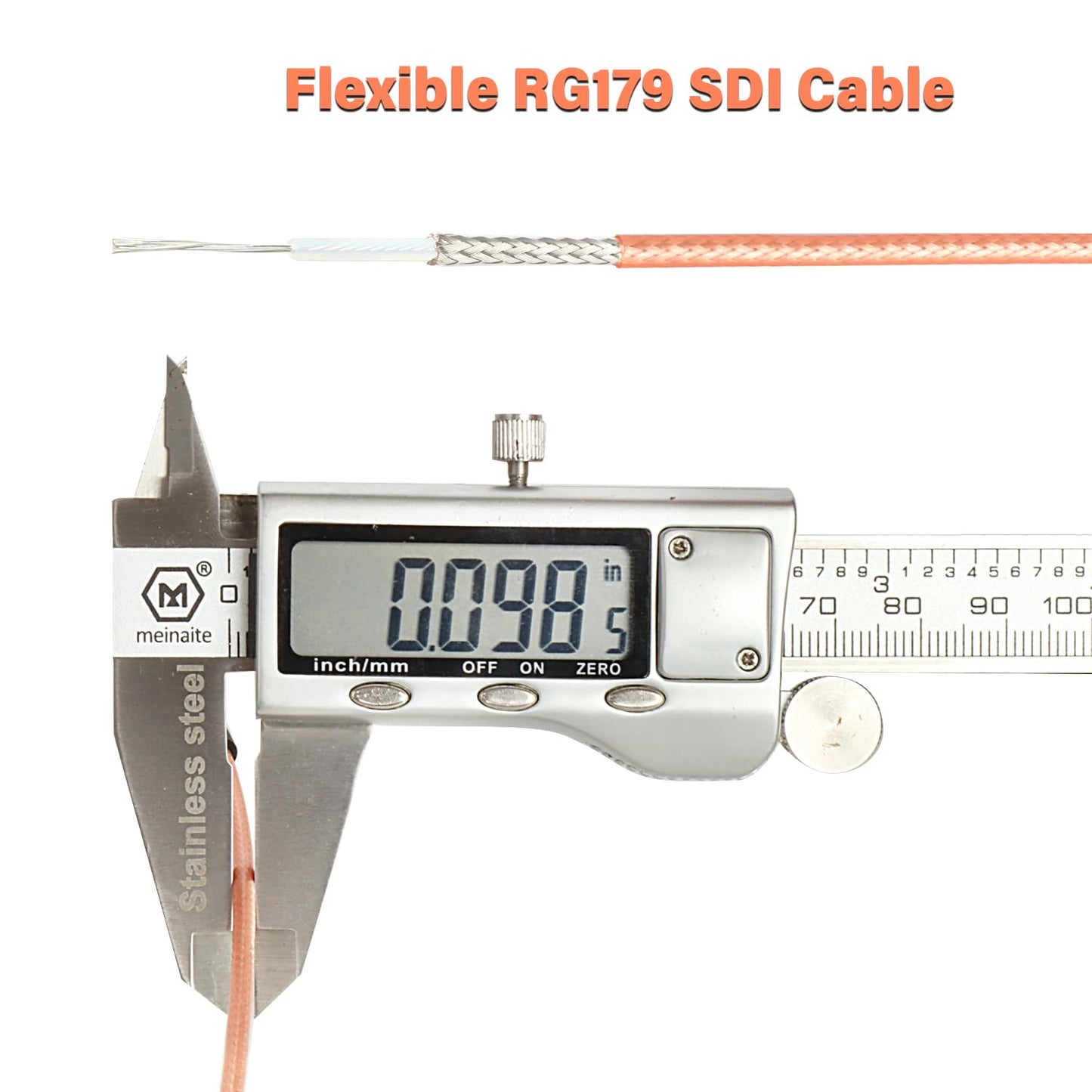 15ft, 3G 75 RG179 4K 1080P XRDS-RF SDI Cable Flexible HD BNC to BNC Video Cable Ohm Extension for Camera Monitor Vedio