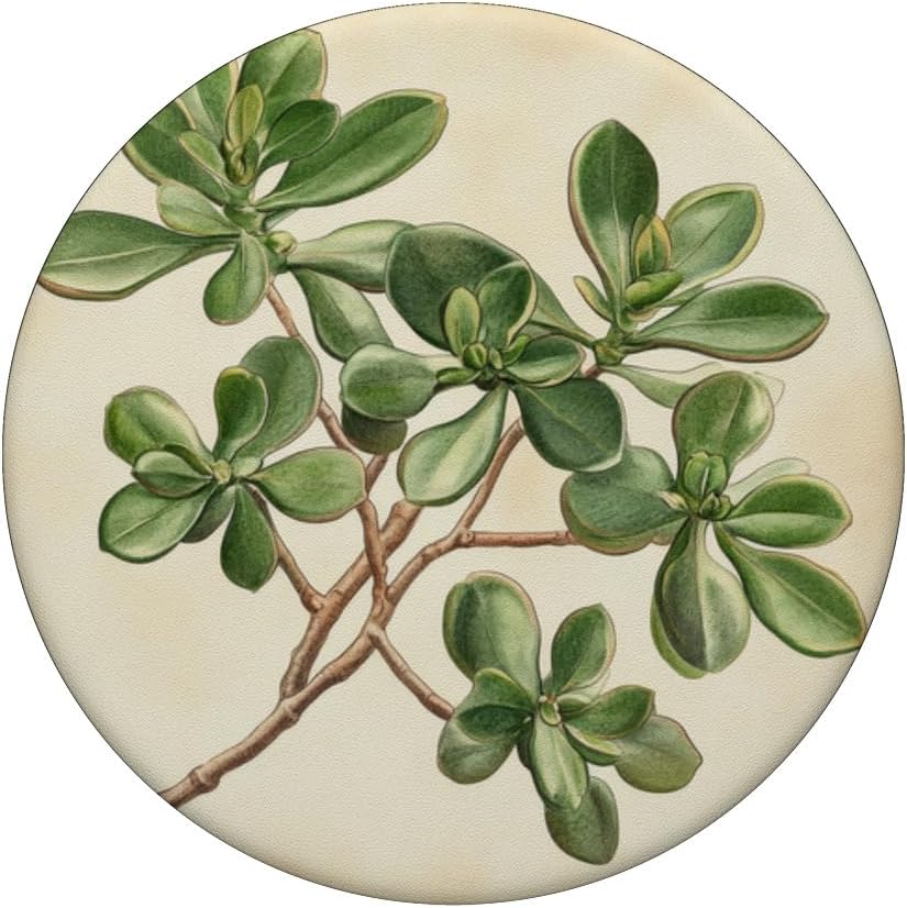 Antique Plant Botanical Art Garden DonaOnca Succulent Jade Plant Vintage Scientific Illustration Plant PopSockets