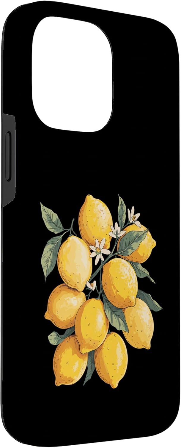 Citrus Botanical Fruit Nature Lovers 14 Vibrant Lemons Fresh Organic Citrus Art Case for iPhone Pro Max