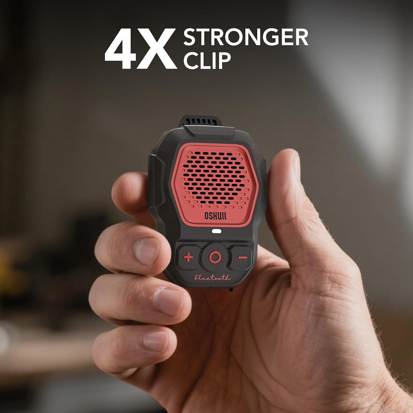 MFish IPX67 4X Wearable Bluetooth Speaker, Clip-On Mini Portable Speaker with Built-in Mic for Hands-Free Calls