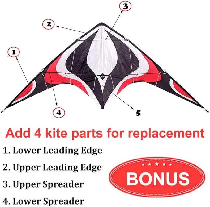 Babyeden Large Dual Line Stunt Kite, 84 Inch Wide Entry-Level Sport Kite for Adults and Teenagers