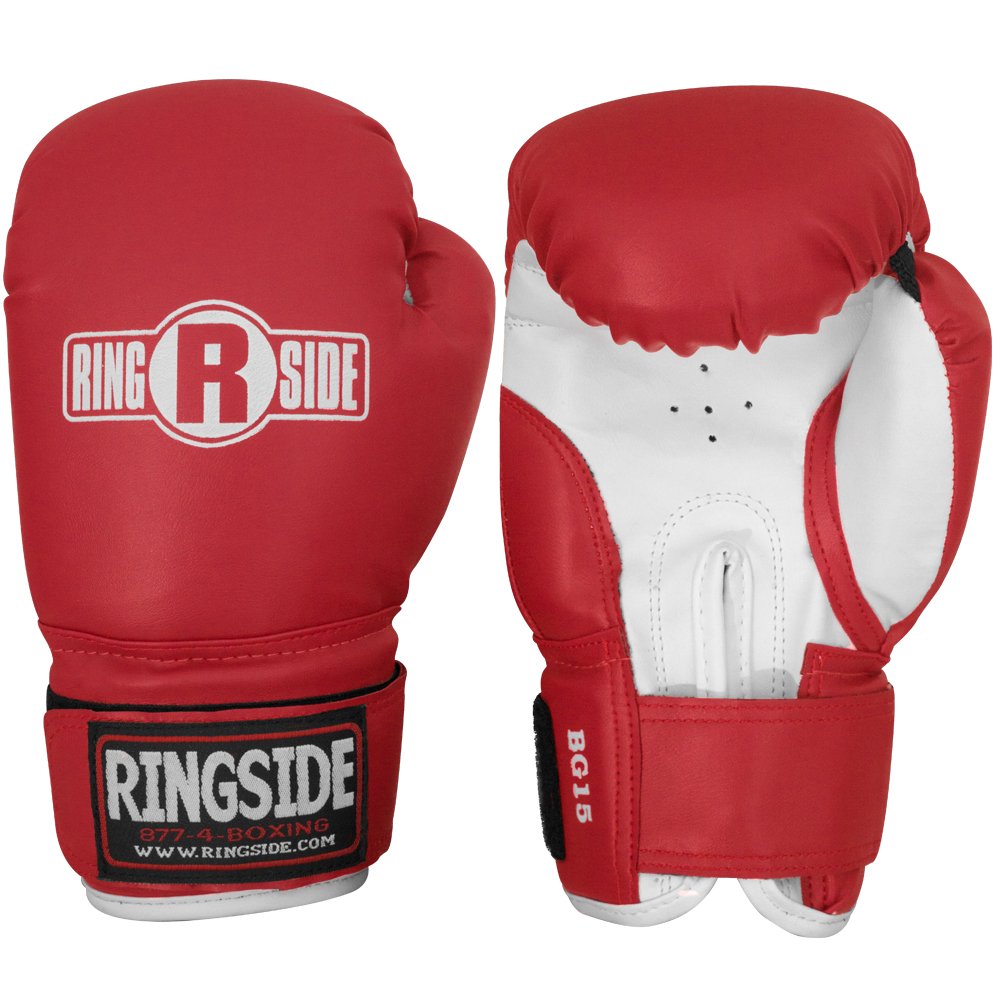 Ringside Striker Boxing Training Sparring Gloves, Black/White