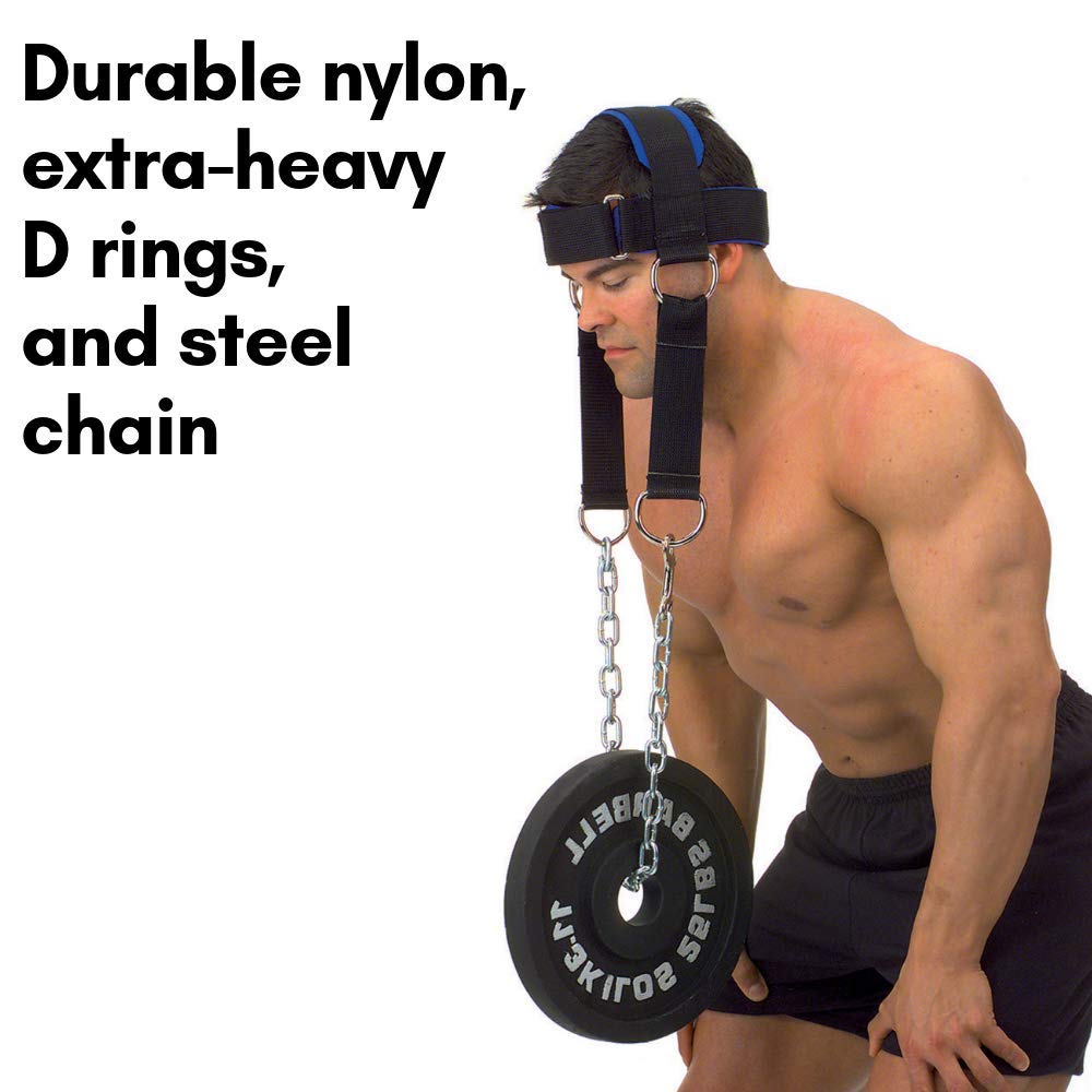 Body-Solid Nylon Head Harness - Neck Workout Equipment for Strength Training, Neck Exercise and Weight Lifting, Black