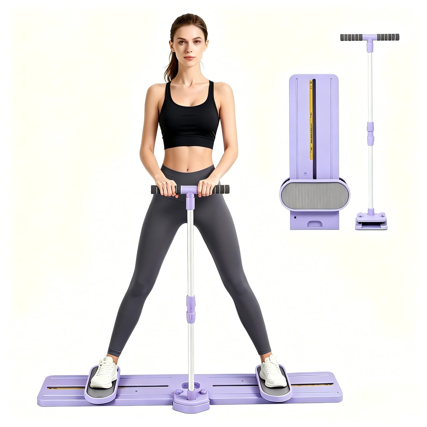 Skierg Machine, Portable Ski Machine, Foldable Leg Exercise Equipment, Full Body Shaping Workout Machine Perfect for Home, Gym, Office, Yard