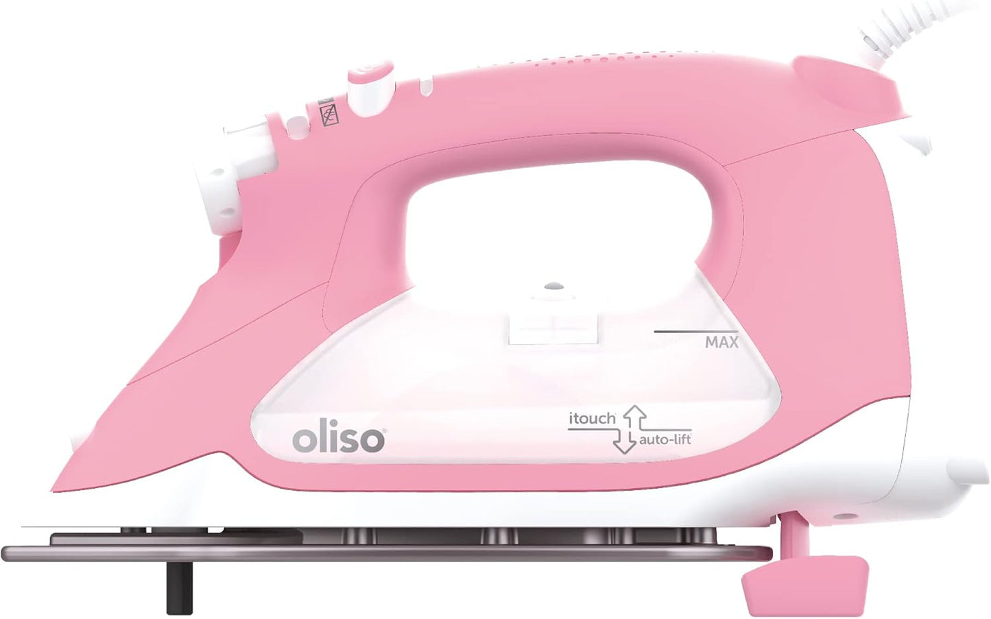 Oliso TG1600 ProPlus Smart Iron - 1800 Watt Steam Iron with Auto-Lift & Diamond Ceramic-Flow Soleplate | Rosé