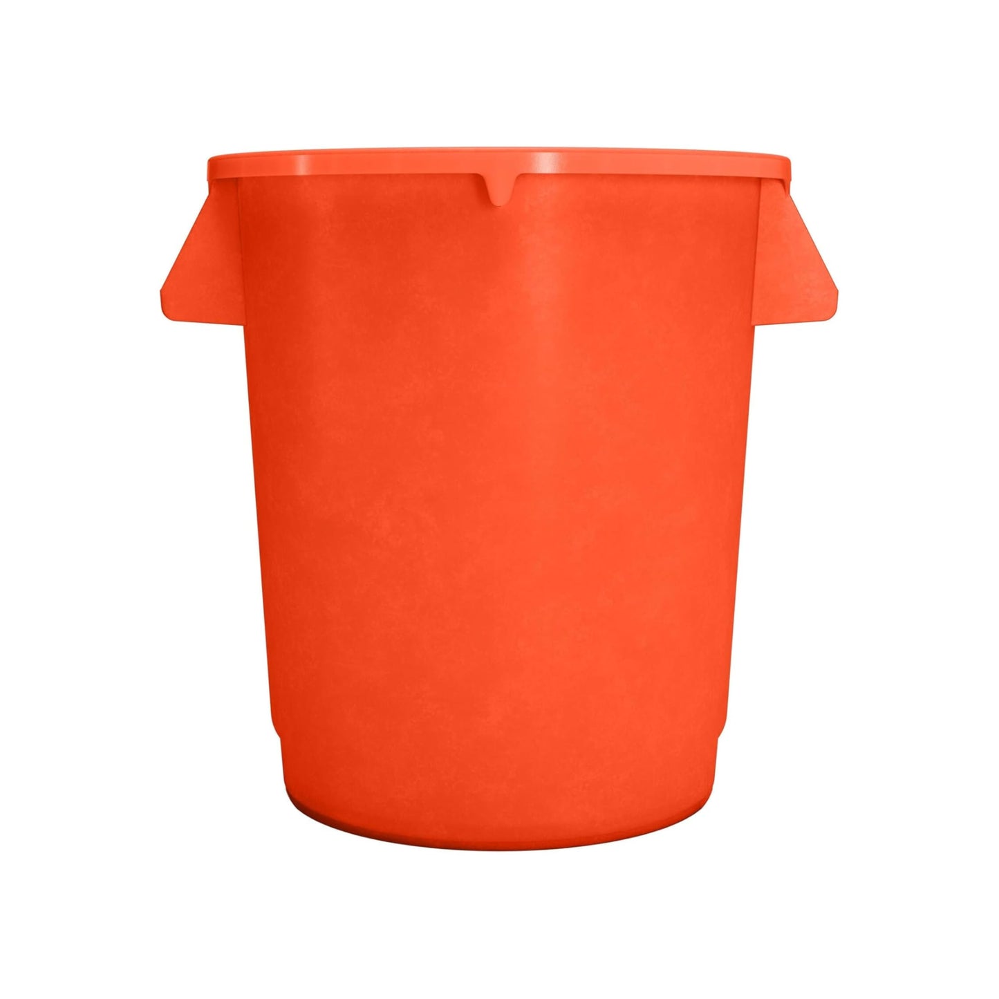 SPARTA Bronco Waste Container Trash Container, Round Trash Bin for Disposal, 10 Gallons, Orange, (Pack of 6)